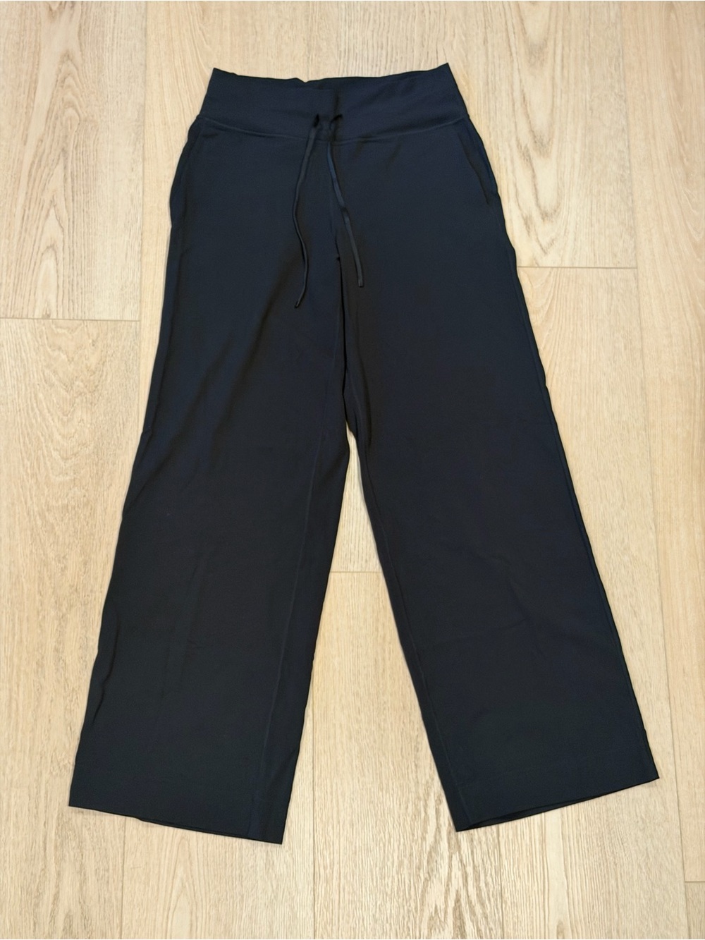 lululemon athletica Black low rise groove Wide-Leg Drawstring Pants
